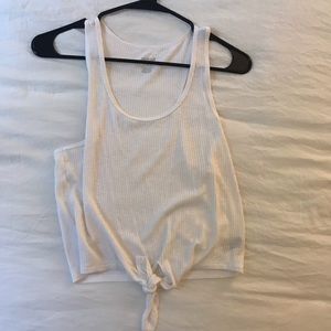 Aerie ribbed crop knot tied tank